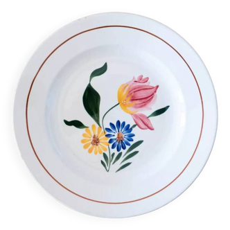 Plat ancien Villeroy & Boch peint à la main