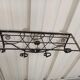 Coat rack in wrought iron art deco patère with decoration of black rose coat rack coat rack