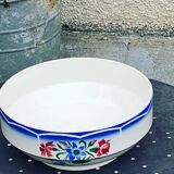 Salad bowl, Elorn model, Digoin and Sarreguemines, France, carnation motifs