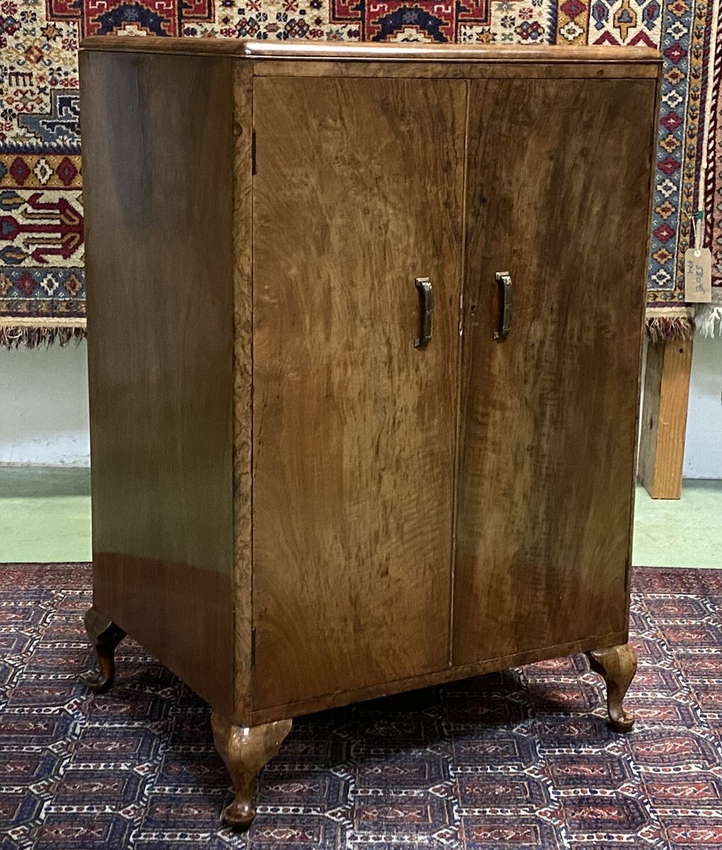 English art deco walnut buffet - 1930s