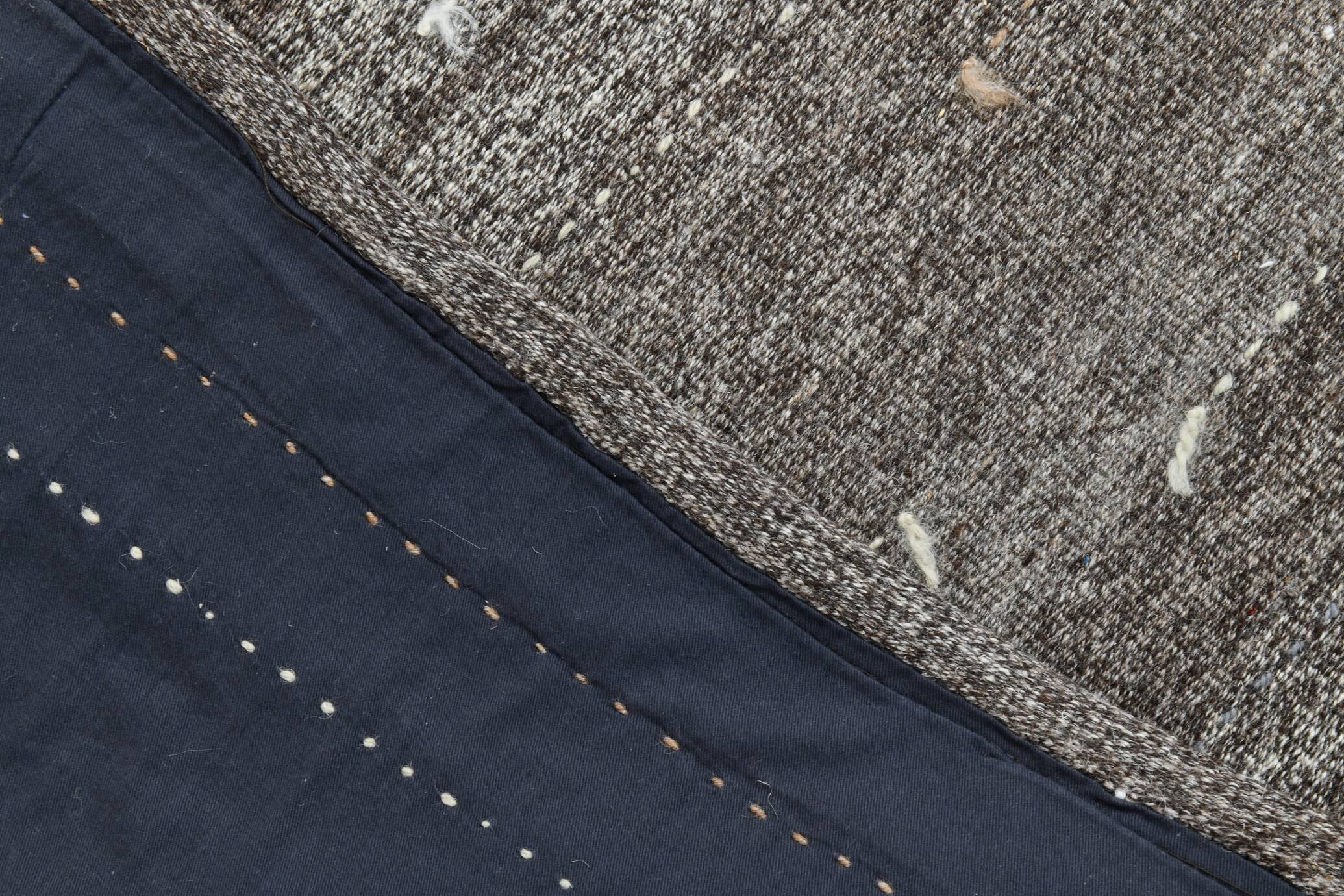 5'9 x 7'10 Vintage Taupe Grey Rug Minimalist Natural Design, 175x240 Cm