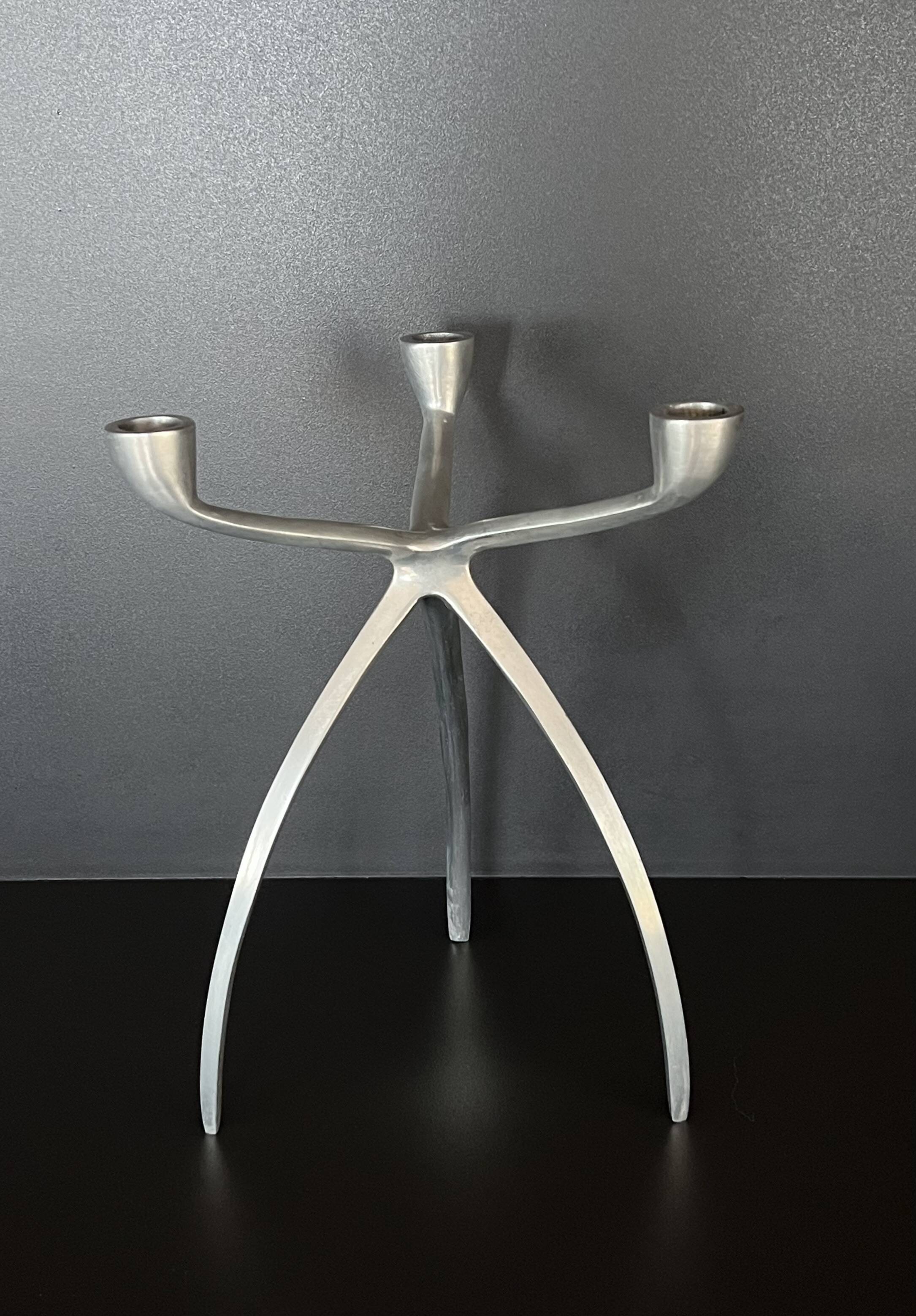 Candle holder, tripod chandelier "Spider" for De Bijenkorf, Netherlands 70's