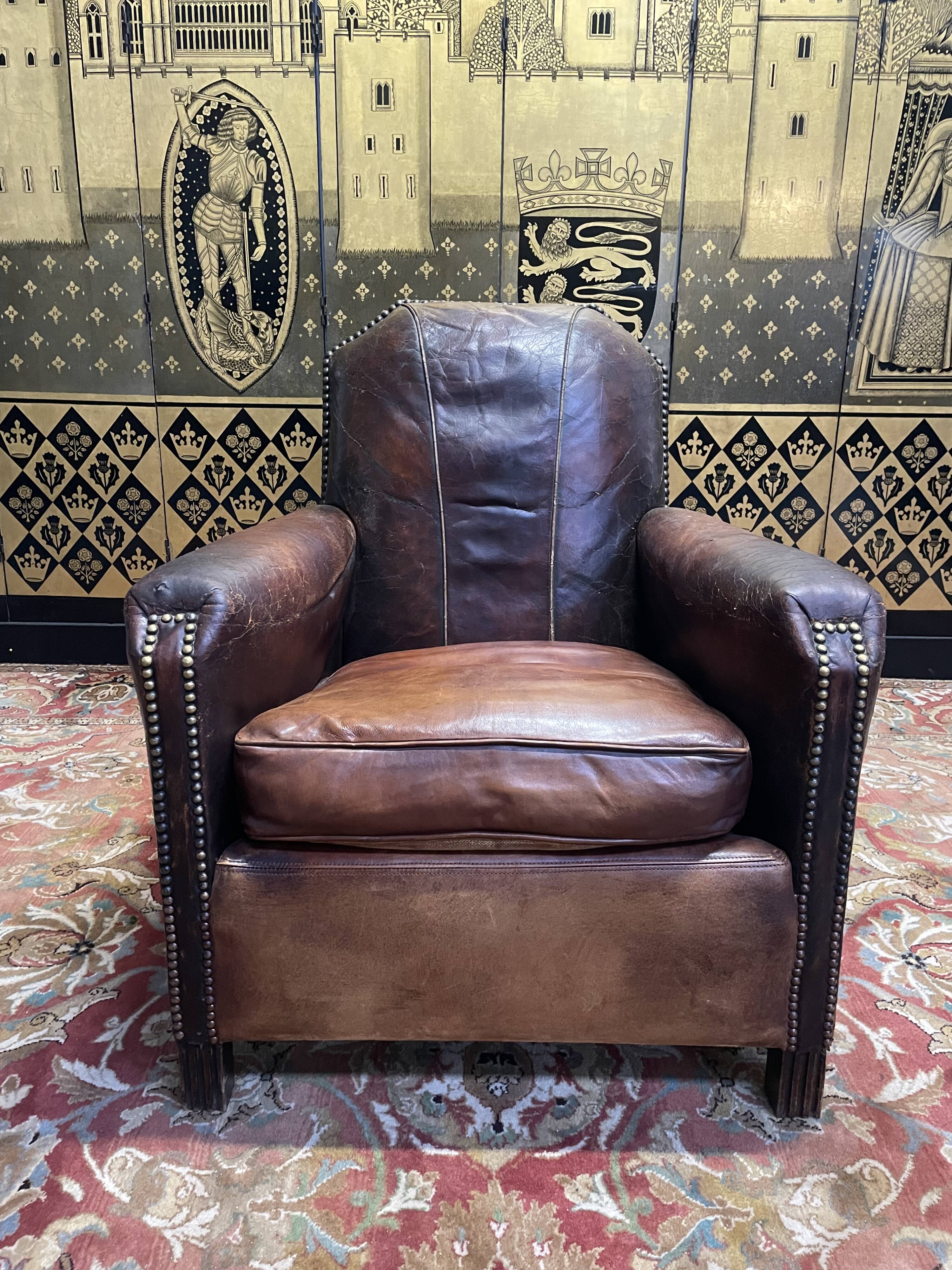 Art Deco period club armchair