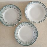 2 assiettes plates et 1 assiette creuse terre de fer