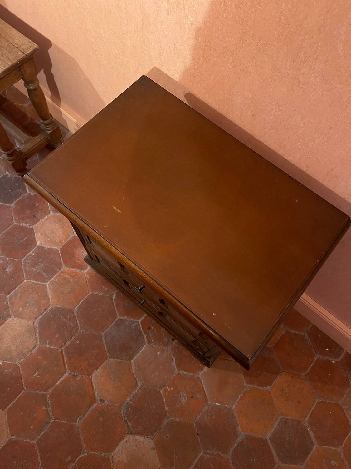 Wooden bedside table