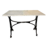 Cast iron and marble bistro table