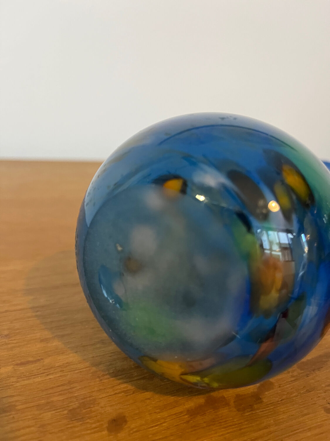 Speckled blue soliflore vase