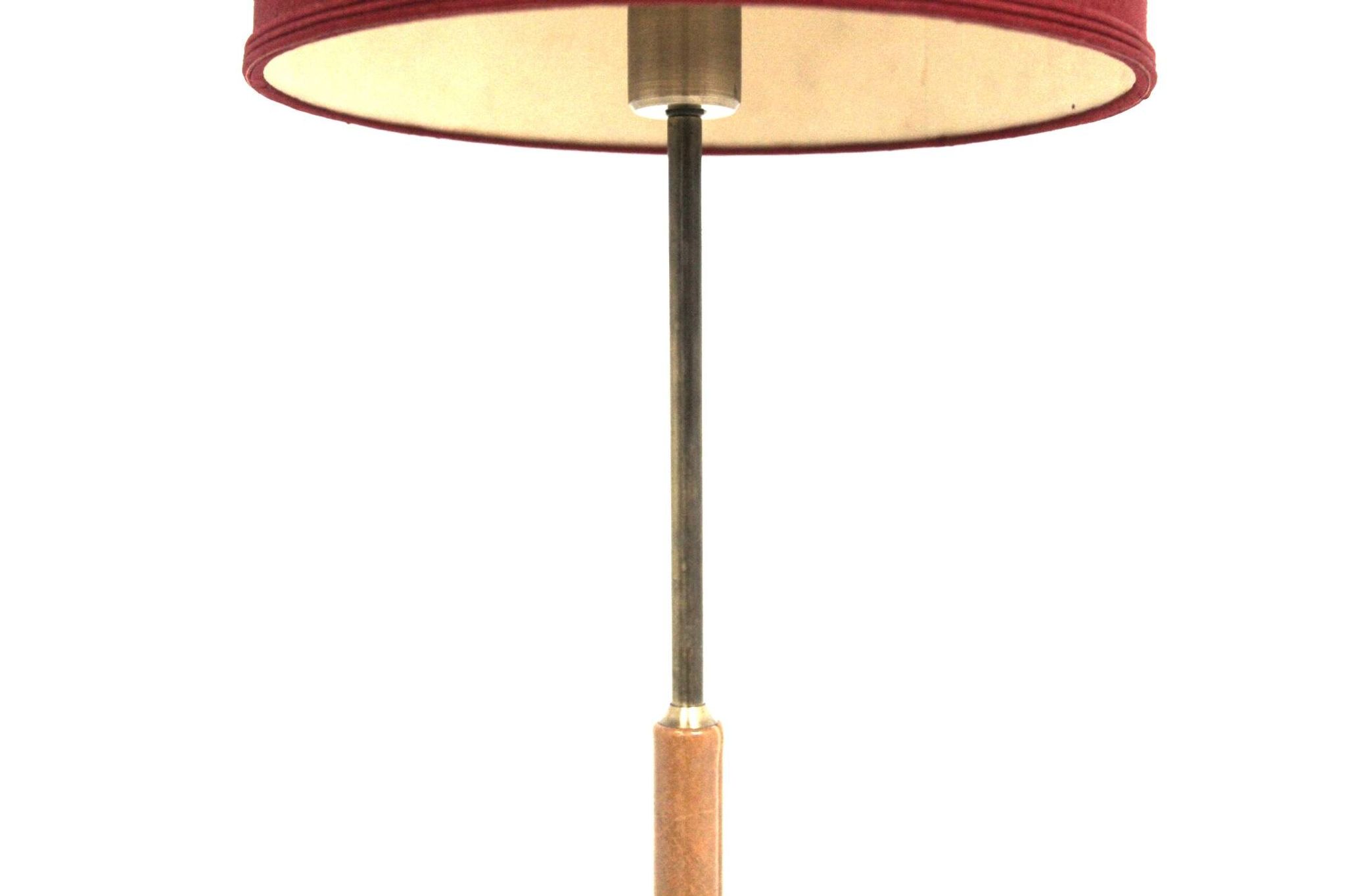 Scandinavian metal and vinyl floor lamp, Sweden, 1950s