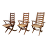 3 fauteuils réglables triconfort design vintage années 60