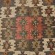6x13 Rare Size Kilim Rug, Rugged Rug, 180x385Cm Antique Kilim Carpet