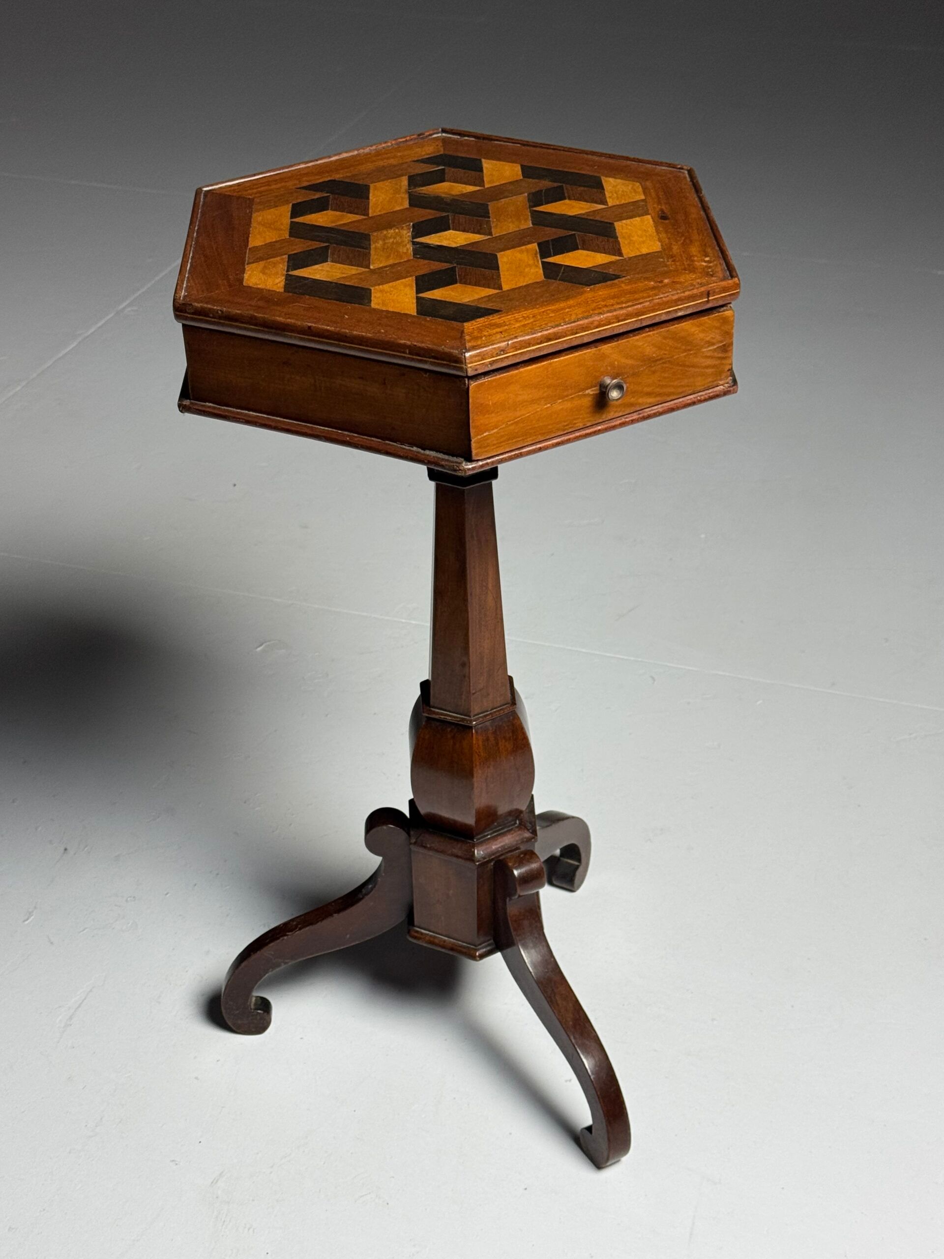 Marquetry side table ca. 1900