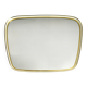 Huge Mid Century "Zier-Form" wall mirror with heavy brass frame with Label
