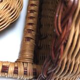 Table mirror in rattan 29 x 20 cm