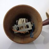 Teak and sisal ceiling lamp from Temde, 1960s