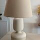 Digoin "perlé" lamp in antique earthenware