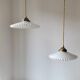 Duo de suspensions en opaline blanche