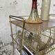 Vintage vinyl bedside side table