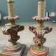 pair of wooden lamp bases