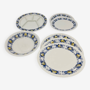 Lot de 7 assiettes Cadiz