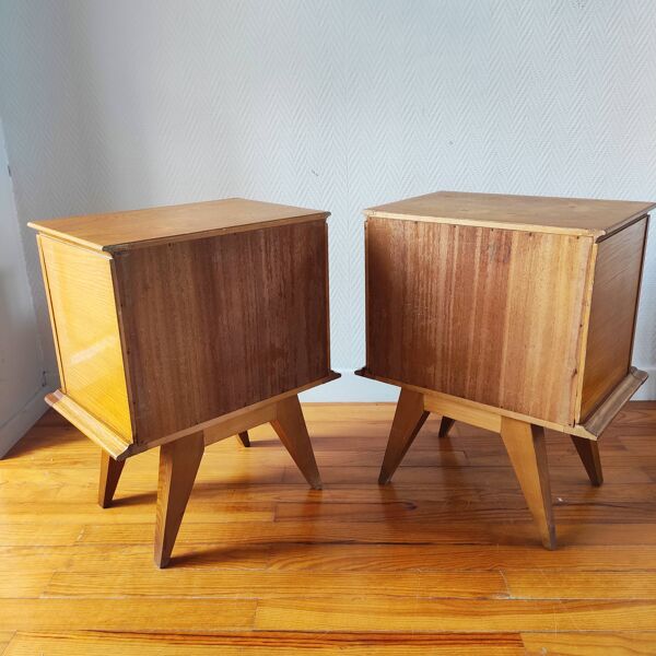 Paire de tables de chevets vintage 1950