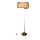 Bauhaus Wood and Steel Floor Lamp, 1950s