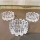 Trio of vintage crystal candlesticks