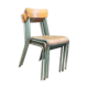 Lot de 4 chaises d'ecole vintage stella