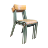 Lot of 4 vintage stella school chairs