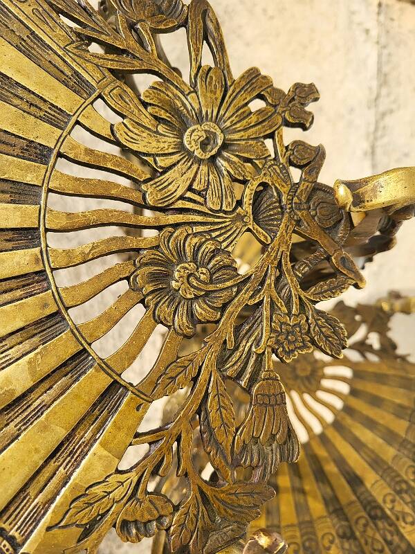 3-tier bronze napoleon iii pedestal table plant holder from the 19th century