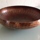 Cut empty copper pocket hammered by Wall / vintage 60s-70s