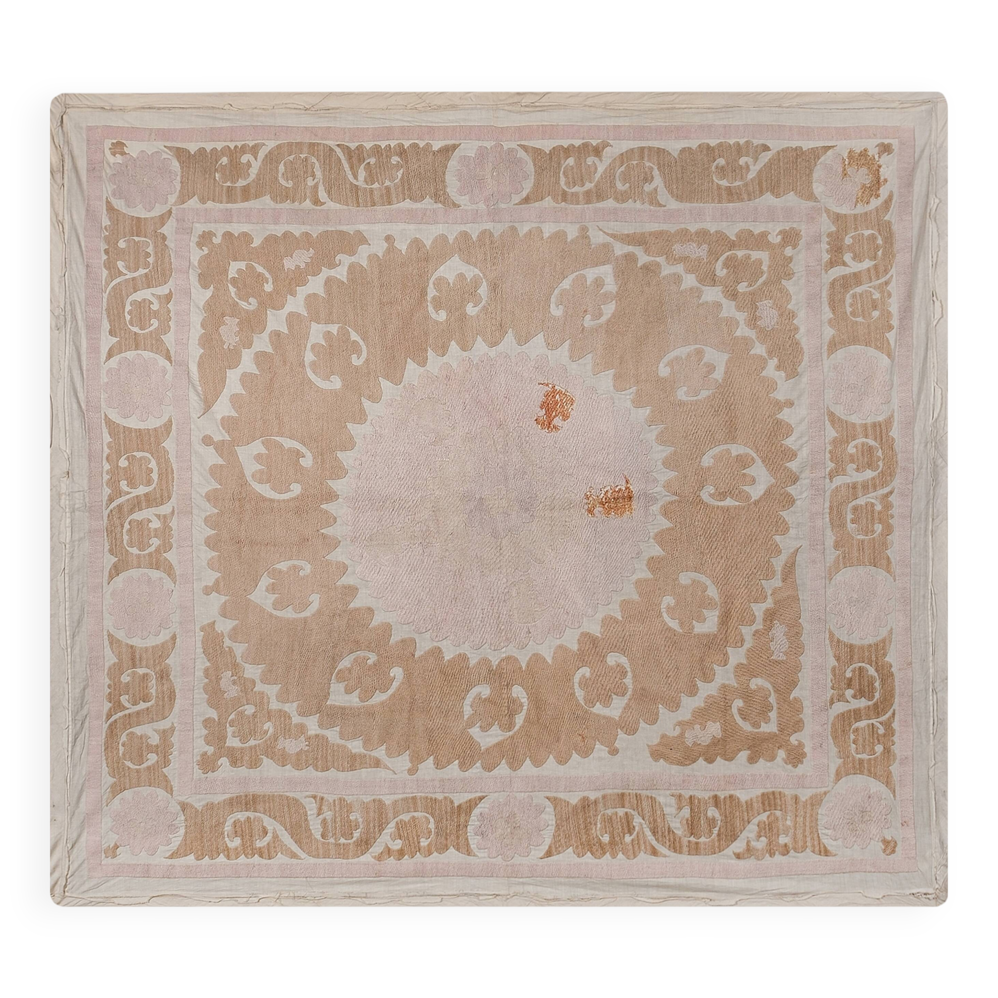 Hand knotted rug, vintage turkish rug 148x167 cm