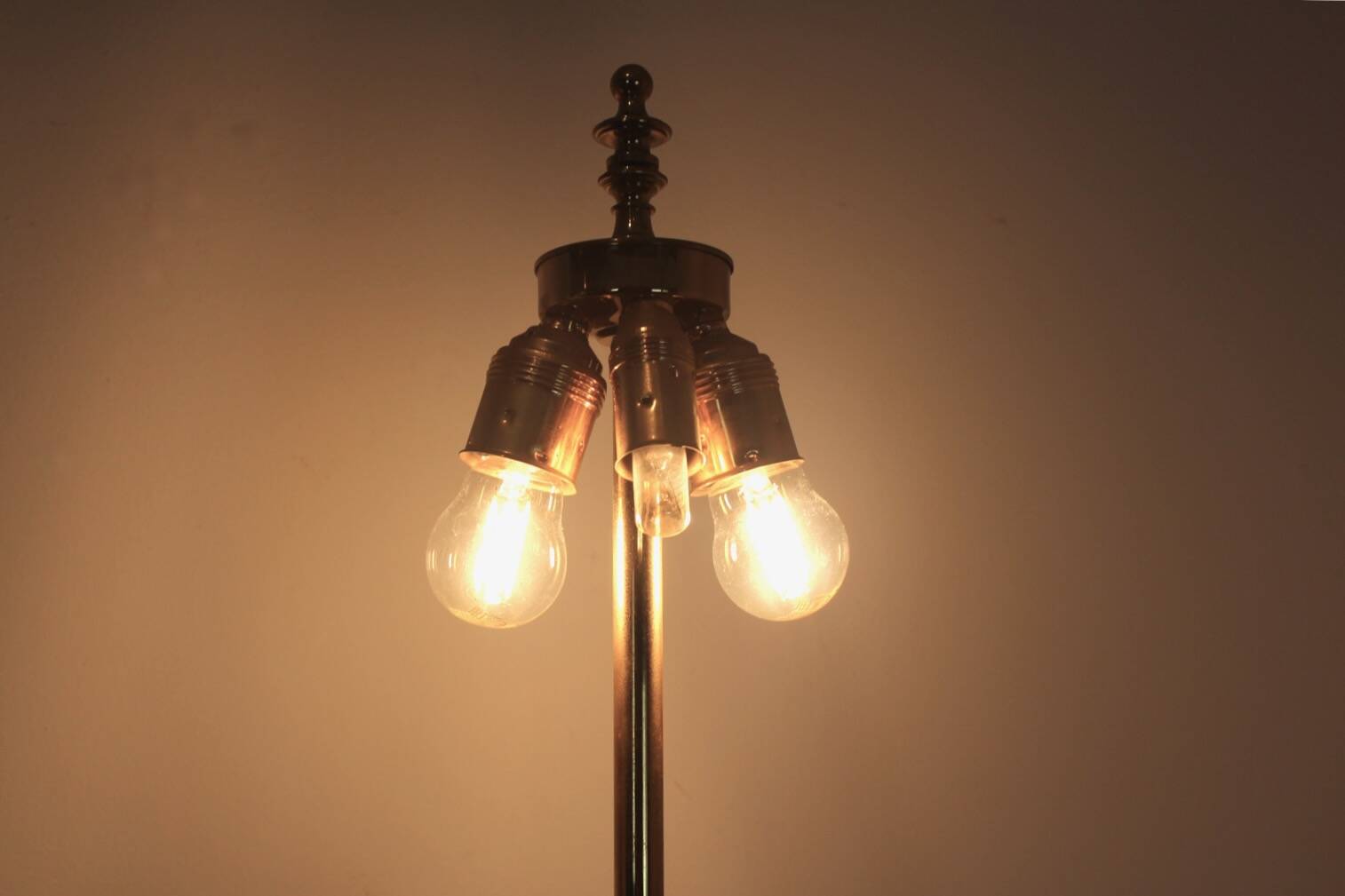 Pair of large Belgian brass carved eagle table lamps