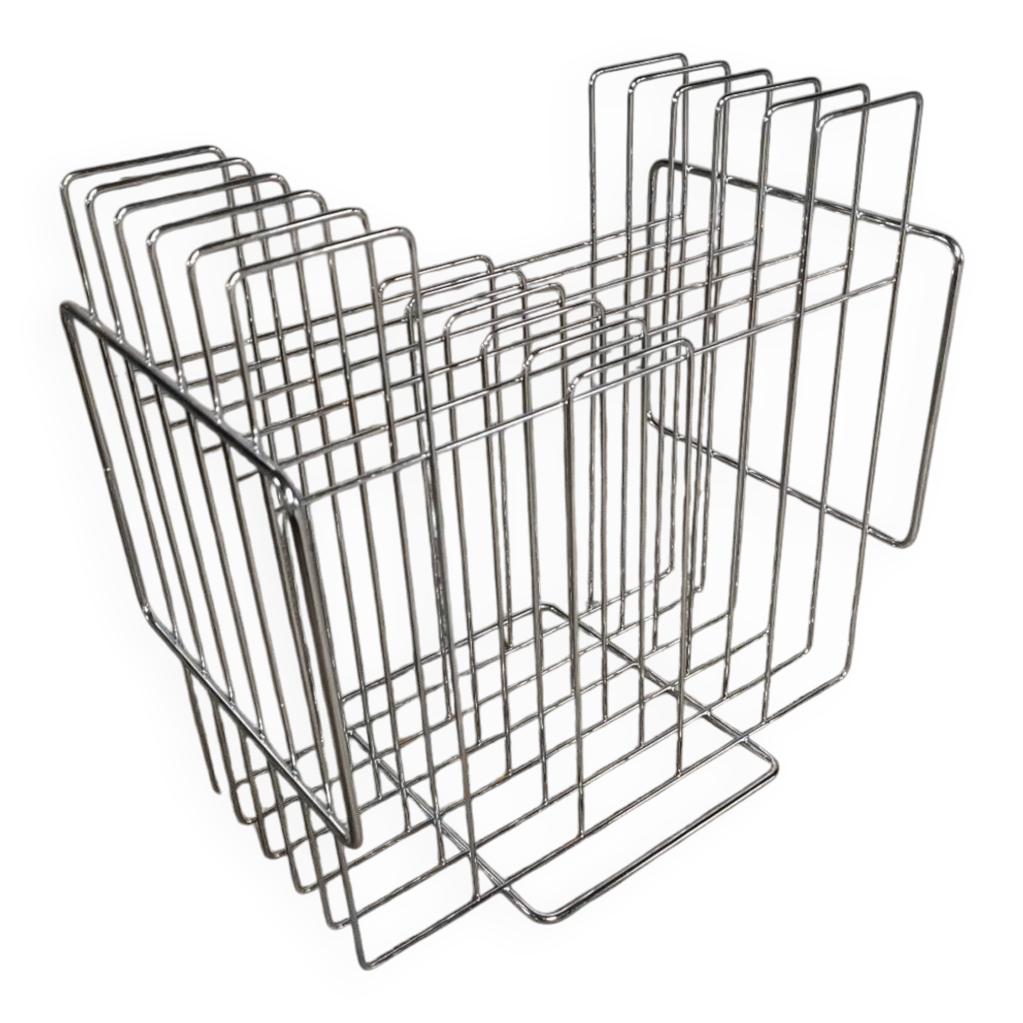 Vintage chrome magazine rack
