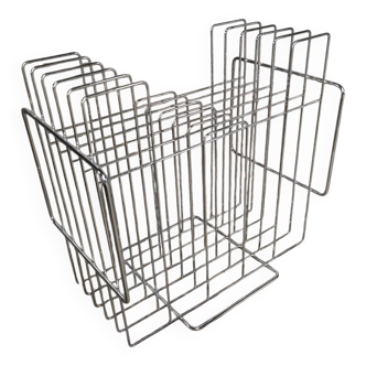 Vintage chrome magazine rack