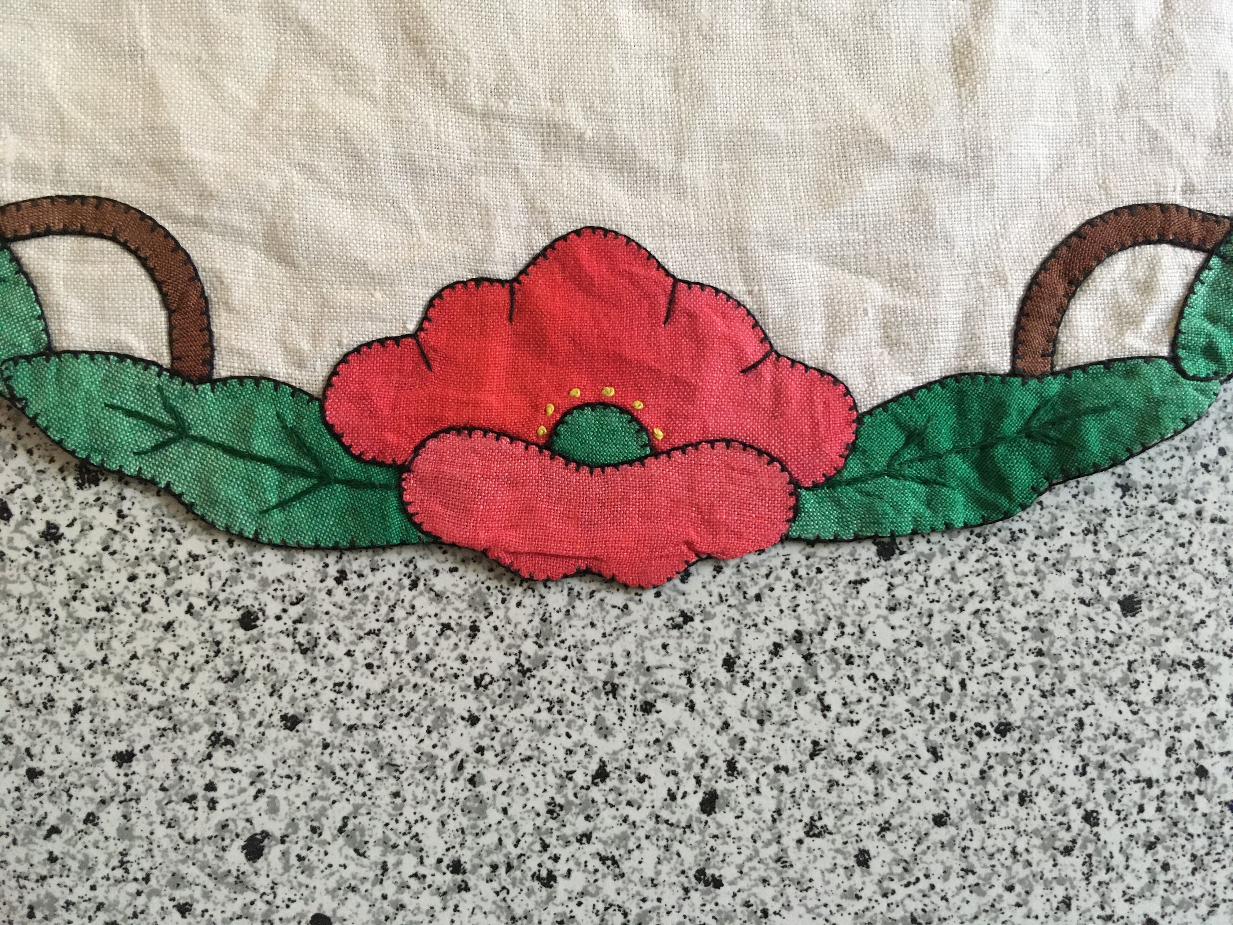 Vintage oval placemat 35x49