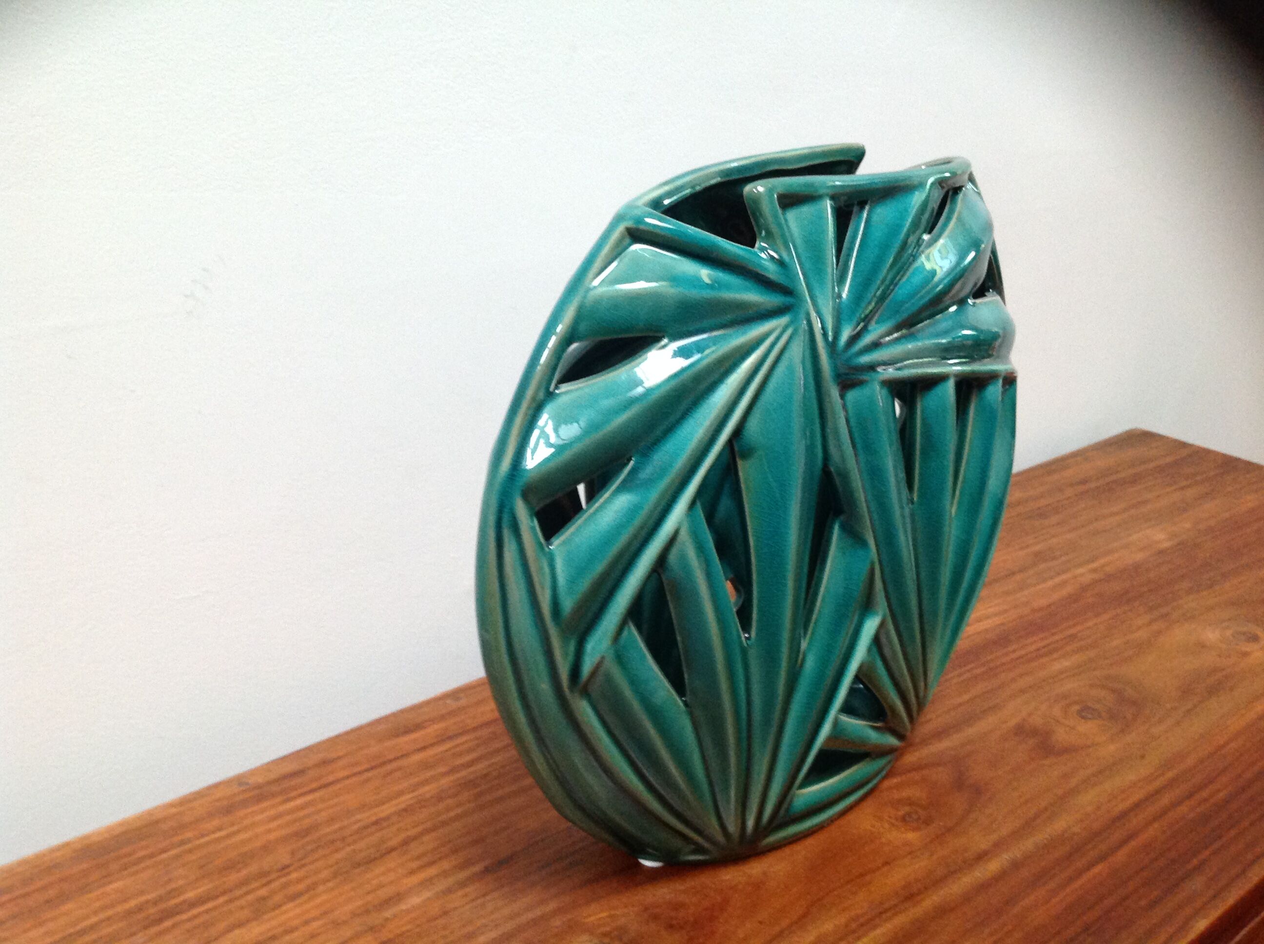 Ceramic vase nature foliage