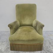 Fauteuil crapaud en velours d'époque napoléon III 19éme