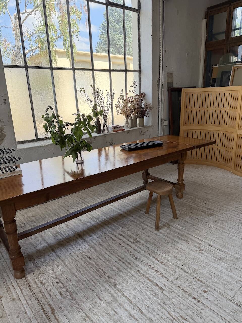 Table repas style drapière noyer 2m5/3m5 1900