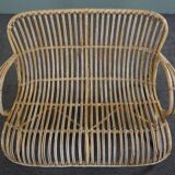 Vintage sofa Belse 8 rattan, 2 seater, Dutch Design, 1950