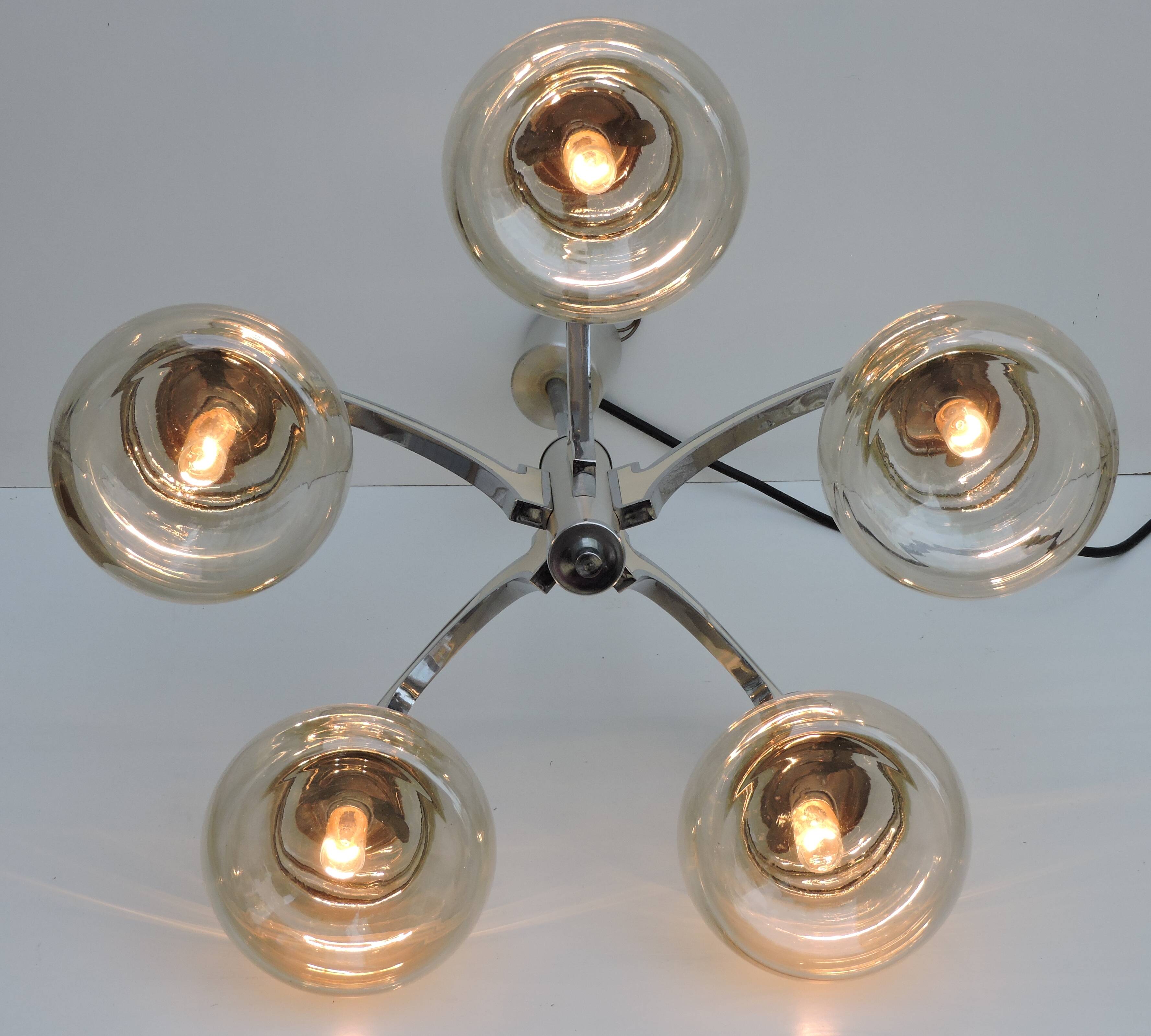 Vintage Design 70' Sciolari 5 fires Italy