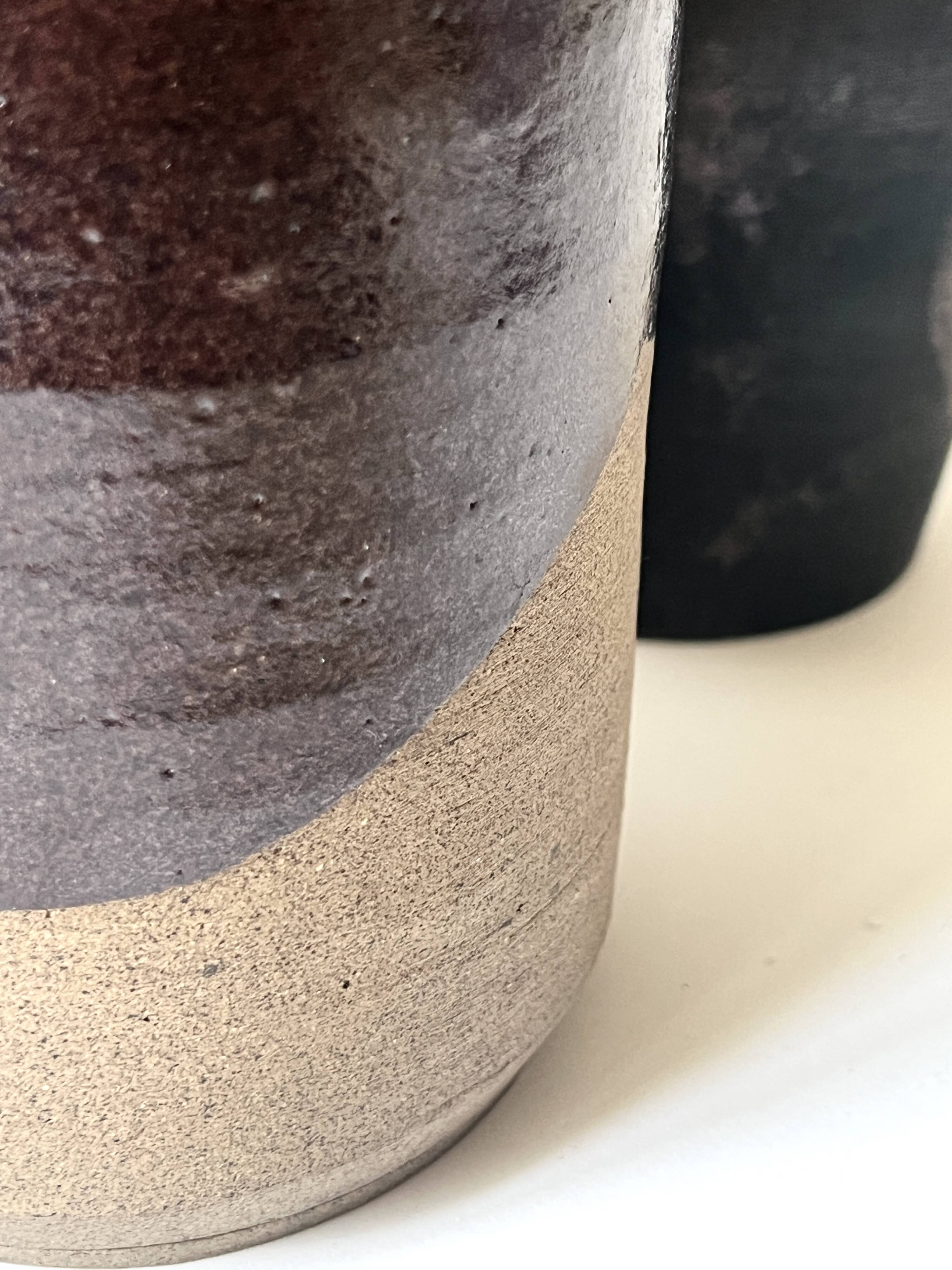 Ceramic - Soliflore vase in glazed stoneware, France circa 1970