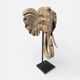 Large handcrafted Suar wood elephant sculpture