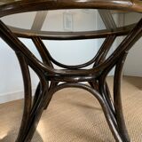 Ensemble table et 4 chaises en bambou