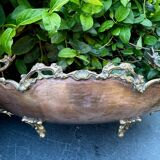 Large Art Nouveau copper fruit bowl Italy 1890s