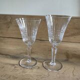Set of six Bayel crystal stemmed glasses
