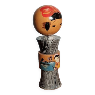 Old marbled kokeshi