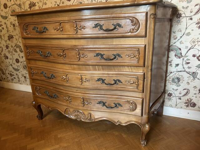 Regency style commode - Louis XIV cherry wood