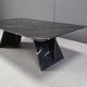 Table basse vintage en marbre noir, 1970