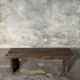Small low bench in old teak from Indonesia H14 L50