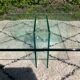 Low table design in tempered glass